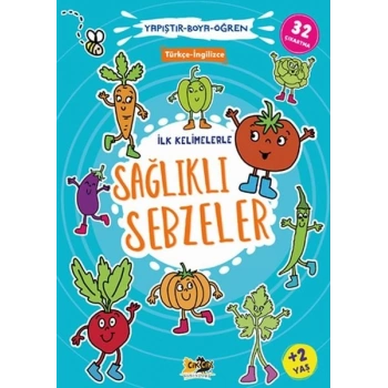 İlk Kelimelerle Sağlıklı Sebzeler Yapıştır-Boya-Öğren