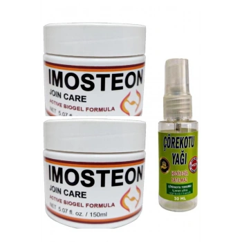 Imosteon Adale İskelet Sızıları İçin Masaj ve Bakım Kremi 150 ml X 2 ad+Çörek Otu Yağı ile 30 ml