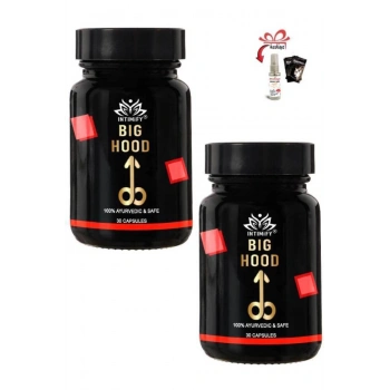 Intımıfy Big Hood Erkekler İçin lü Takviye 30lu x 2 ad+Afrodizayn Masaj Yağı