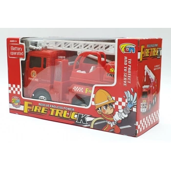 İtfaiye Aracı Merdivenli Pilli Işıklı Sesli Çarp Dön