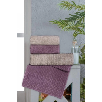 Jakarlı 4´lü 50x90 El Havlusu Lisa V2