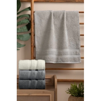 Jakarlı 4´lü 50x90 El Havlusu Nori V2