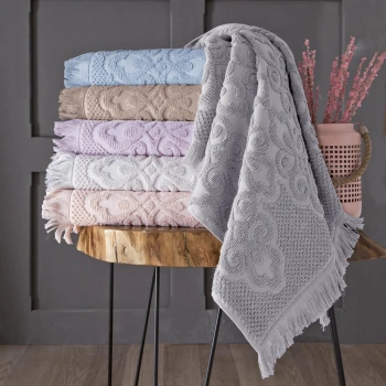Jakarlı 6lı 70x140 Banyo Havlusu Neroli