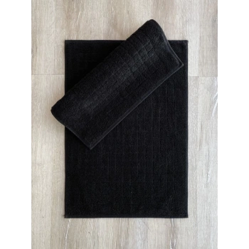 Jakarlı Paspas Seti Kare Siyah 2li 50x70