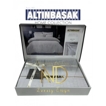 Jakarlı Saten Çift Kişilik Nev Takımı Adelya Puce