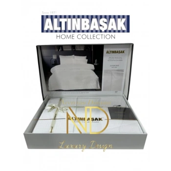 Jakarlı Saten Çift Kişilik Nevresim Takımı Dıamond Arcane