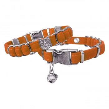 Kadife Kedi Boyun Tasması Kedi Kafalı 20-32 cm Tcu