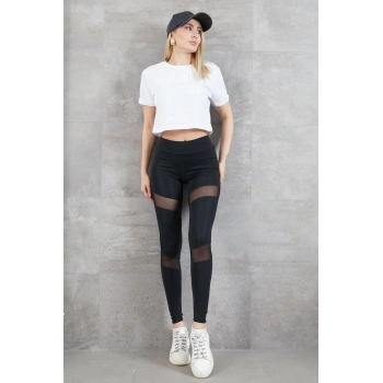 Kadın Tül Detaylı Tayt