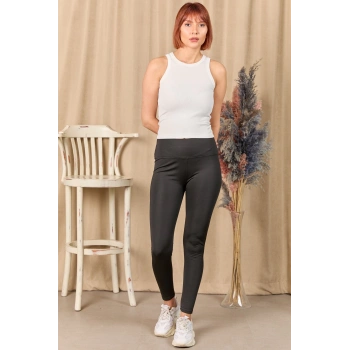 Kadın Yüksek Bel Şardonlu Tayt