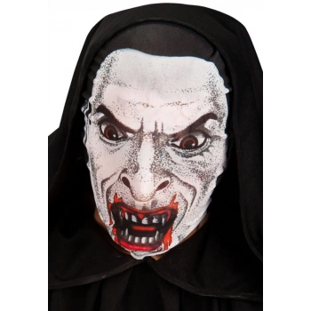 Kafaya Tam Geçmeli Bez Vampir Maskesi - Streç Korku Maskesi - 3D Baskılı Maske Model 2