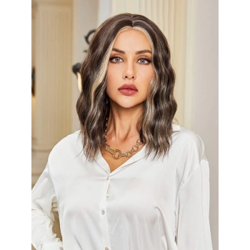 Kahverengi / Balköpüğü Röfleli Küt Tül Peruk