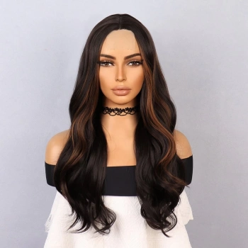 Kahverengi Karamel Işıltılı Tül Peruk