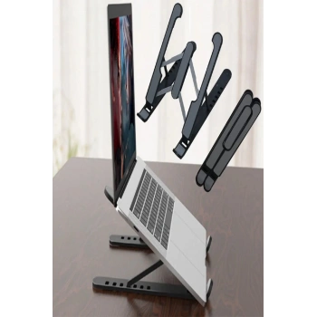 Katlanabilir Laptop Standı - Kaydırmaz Kademe Ayarlı Laptop Tablet Tutucu