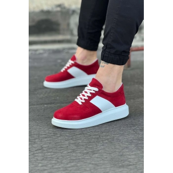 Kırmızı Süet Erkek Casual Ayakkabı