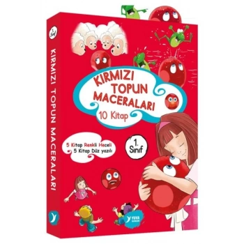 Kırmızı Topun Maceraları 1. Sınıf Renkli Heceli Düz Yazı 10