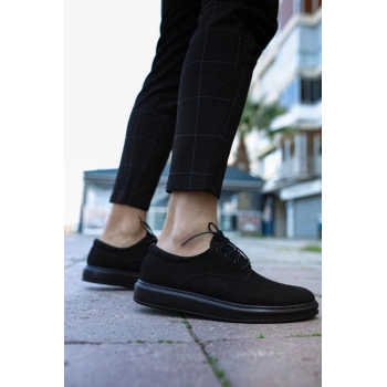 Klasik Erkek Ayakkabı  Siyah Süet (Siyah Taban)