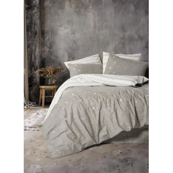 Klein Nakışlı Çift Kişilik Nev Takımı Moke Kahve