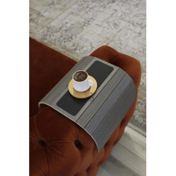 Koltuk Kenarı Ahşap Kaymaz Tepsi