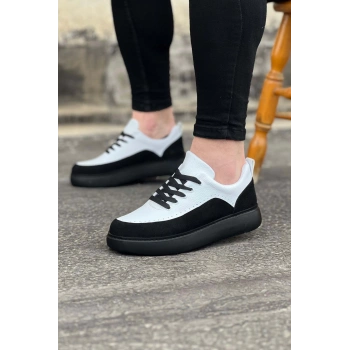 Kömür Beyaz Ortopedik Taban Erkek Casual Ayakkabı