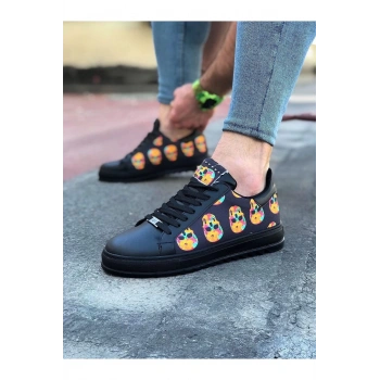 Kömür Kurukafa Baskılı Erkek Casual Ayakkabı