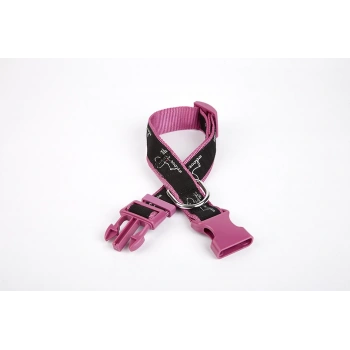 Köpek Desenli Dokuma Köpek Boyun Tasması 3 cm x 36-60 cm Mor