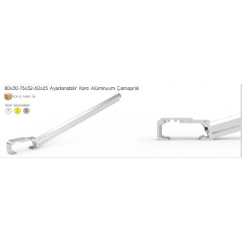 Koral Ayarlı Balkon Çamaşır Askılığı 80X30/60X25