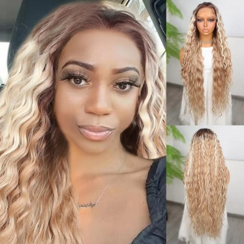 Kumral Balköpüğü Ombreli ve Röfleli Fiber Sentetik Tül Peruk