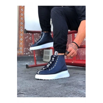 Lacivert Erkek Yarım Bilek Bot