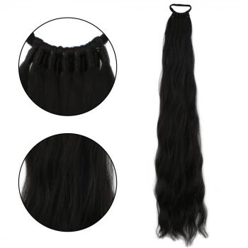 Lastik Tokalı At Kuyruğu Su Dalgalı  / Kahverengi