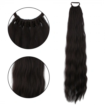 Lastik Tokalı At Kuyruğu Su Dalgalı / Kızıl Kahve