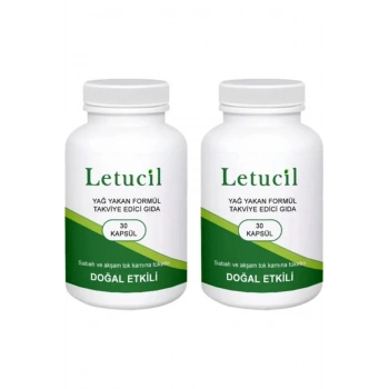 Letucil Zayıflatmaya Hafifliğinize Inceliğinize 30 Lu Yeşil Çay ve Biberiyeli Güç Desteği X 2 ADET