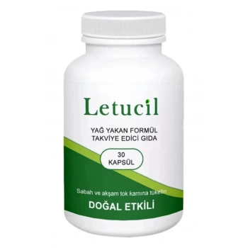 Letucil Zayıflatmaya Hafifliğinize Inceliğinize 30 Lu Yeşil Çay Ve Biberiyeli Güç Desteği