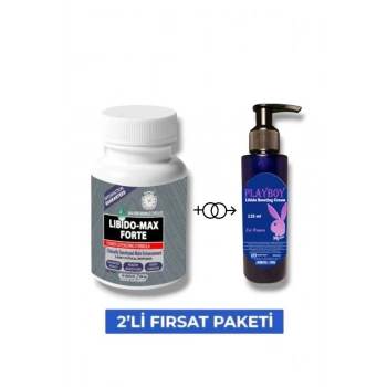 Libidomax For.te Erkek Performansı Arttıran 30lu Takviye Playboy Libi.do Arttırıcı Krem125 ml