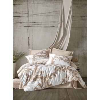 Loren Bej Çift Kişilik Saten Nev Takımı