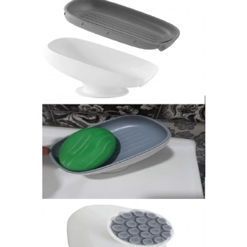 Lotus Sabunluk Çift Kademeli Giderli Vantuzlu Drenaj Katı Sabunluk