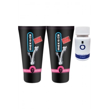 Maxsize 2 Adet Erkeğe Özel 50 ml Krem + Yanında O Caps 15li Erkeğe