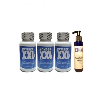 Member Xxl Erkeklere Özel 60li 3 Adet Eros Natural Personal Lubricant 125ml Lubricant Jel