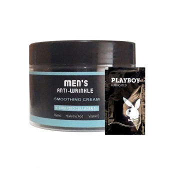 Mens Anti-Wrinkle Smoothing Cream 100 ml Erkek Yüz Ve Cilt Gençlik Bakım Kremi + 1 Hediye Jel 0012