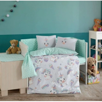 Mila Gri Poplin Bebek Nev Takımı