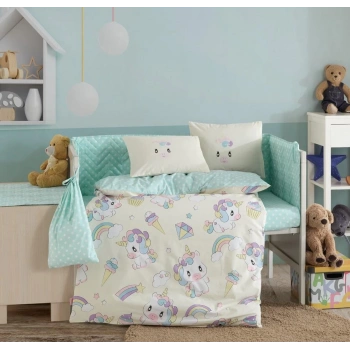 Mila Krem Poplin Bebek Nev Takımı