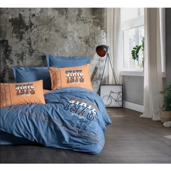 Mood Nakışlı Ranforce Tek Kişilik Nev Takımı State Tarçın