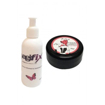 Mucizevi Nipple Nibblers Tingle Balm 50ML Çilekli Göğüs Bakım Kremi + Genital Bakım Kremi 120 ml