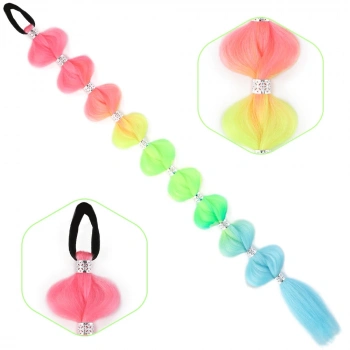 Örgülü Aksesuarlı Lastikli At Kuyruğu / ACM05