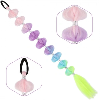 Örgülü Aksesuarlı Lastikli At Kuyruğu / ACM18