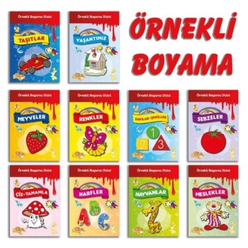 Örnekli Boyama Dizisi 10  Set