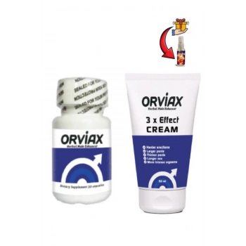 Orviax Büy.ütücülü Ser.tleştiricili Takviye Set 30lu x 1 adet+Lustra Masaj Yağı ile 30 ml