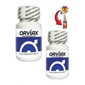 Orviax Erkekler İçin lü sel Boyutlandırıcı Takviye 30lu x 2 ad+Lustra Masaj Yağı