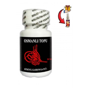 Osmanlı Topu Erkeklerin Pe.nis Sertleşmeye Yeni Formüllü Takviye 30lu x 1 ad + Lustra Masaj Yağı