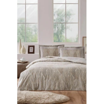 Özdilek Çift Kişilik Ranforce Nev Takımı Folha De Ouro Bej