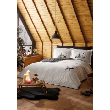 Özdilek Çift Kişilik Ranforce Nev Takımı Natural Leza Gri